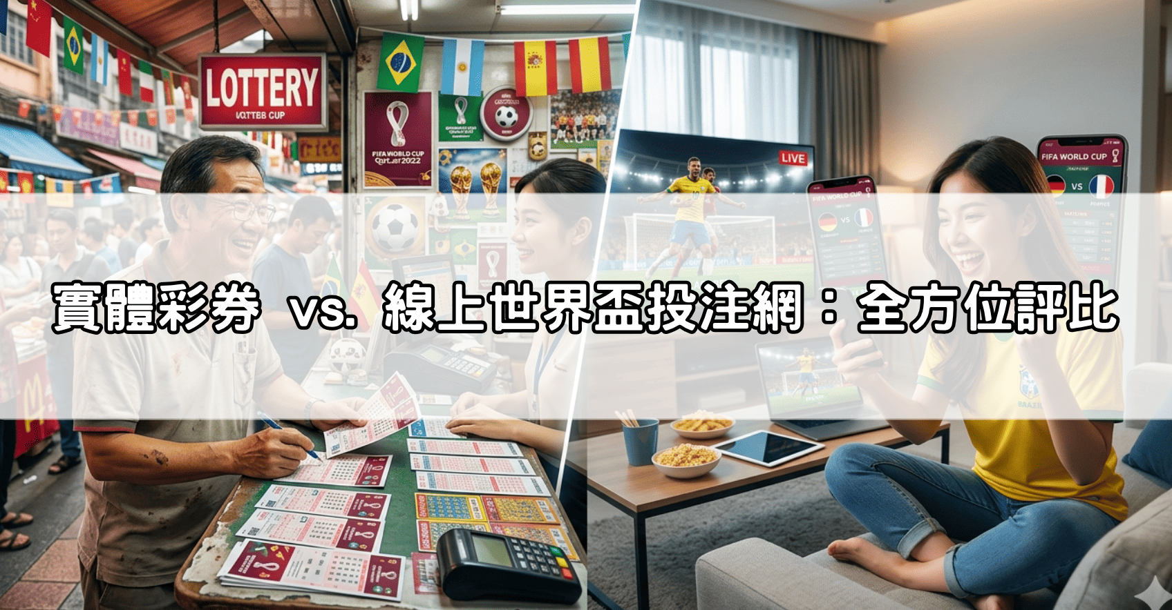 實體彩券 vs. 線上世界盃投注網：全方位評比