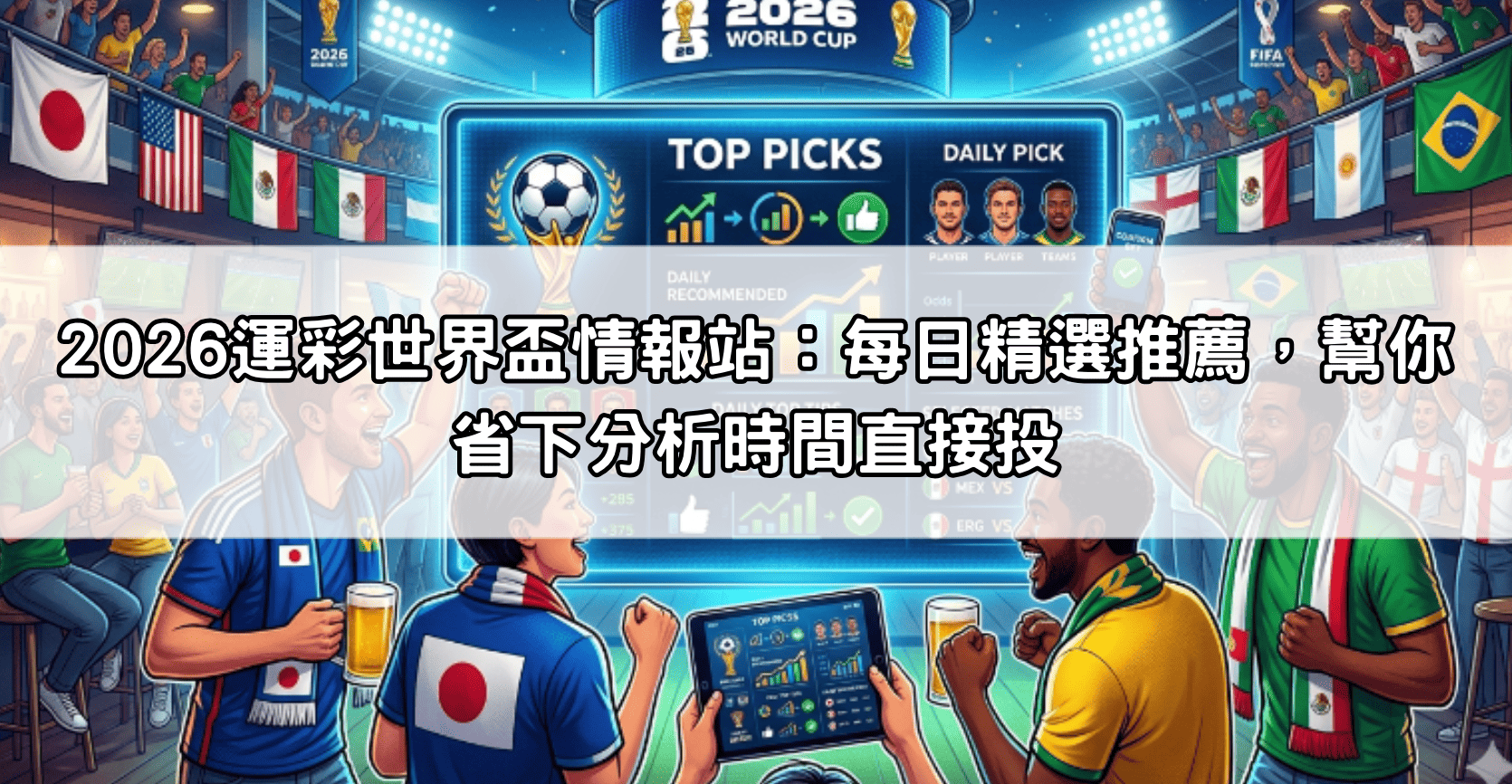2026運彩世界盃情報站：每日精選推薦，幫你省下分析時間直接投
