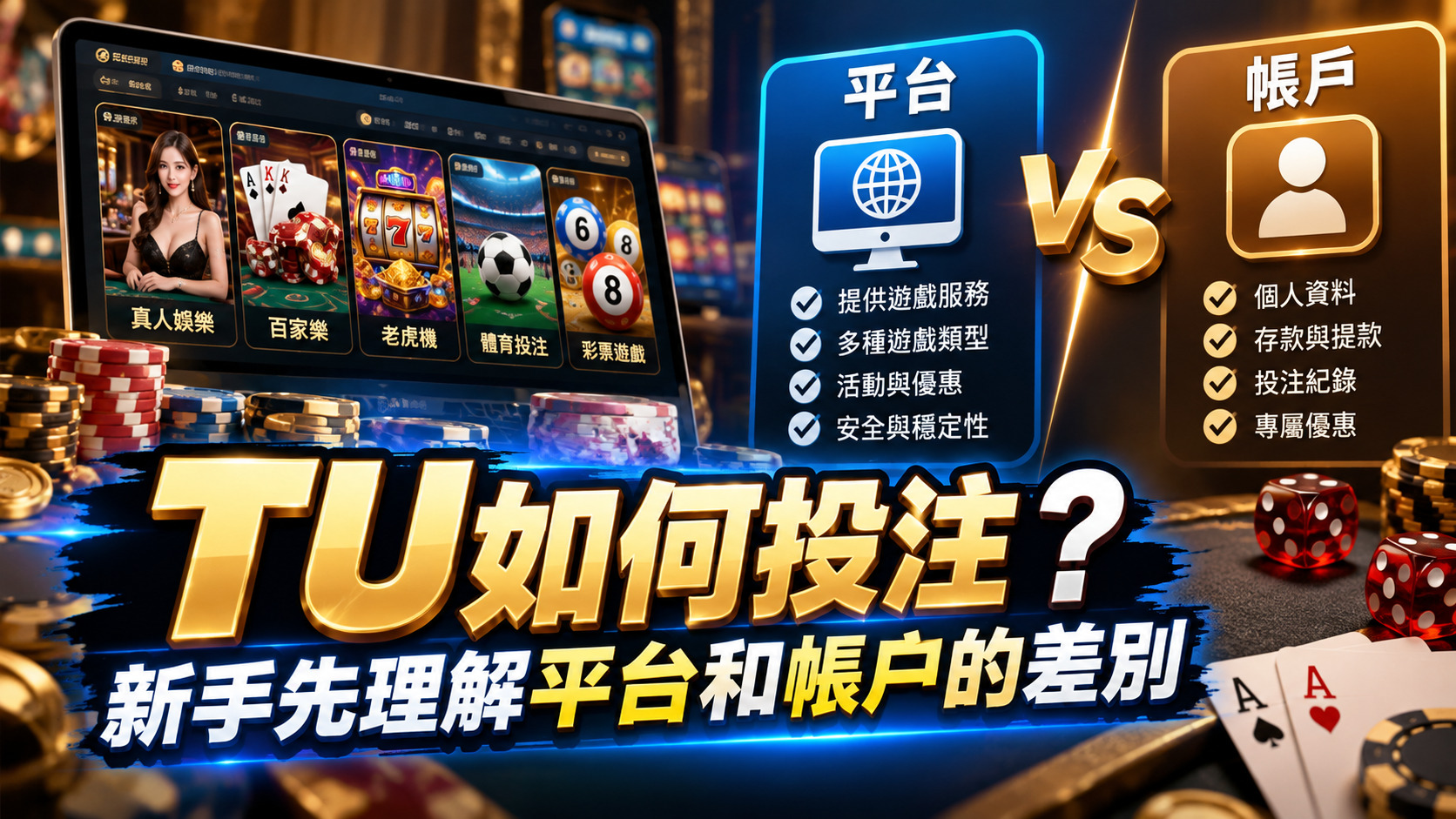 TU如何投注?新手先理解平台和帳戶的差別